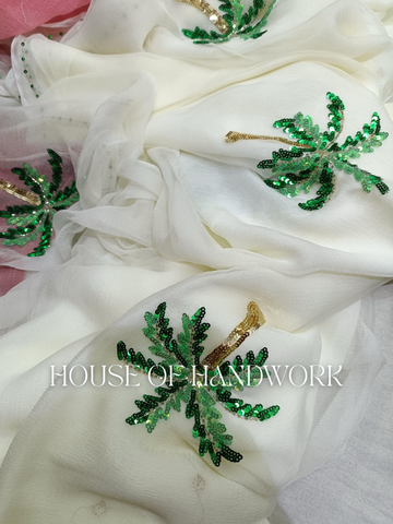 Palm Paradise Sequin Handwork Saree