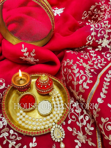 Royal Radiance Gota Handwork Saree