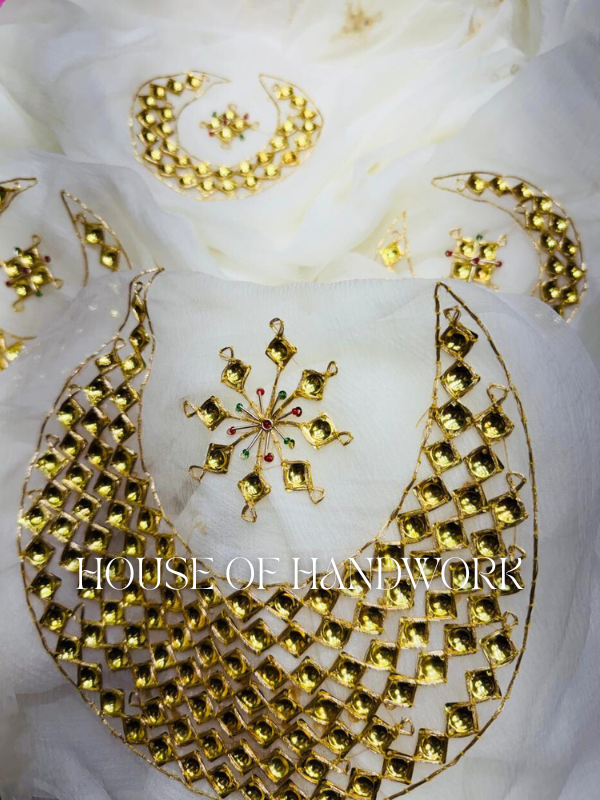 Golden Crescent Danka Chiffon Saree