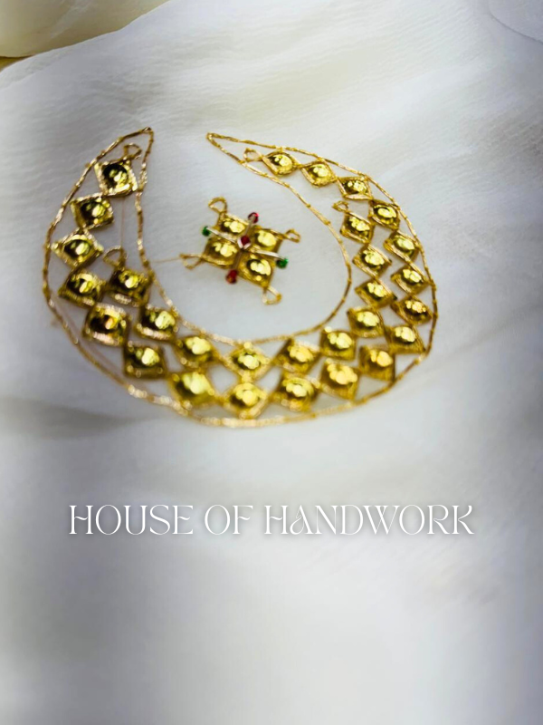 Golden Crescent Danka Chiffon Saree