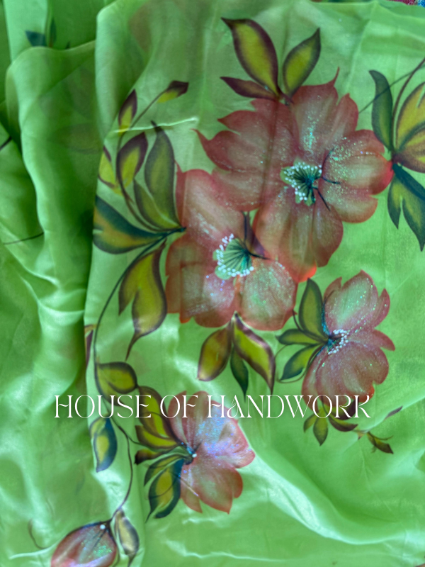 Spring Aura Hand Painted Saree