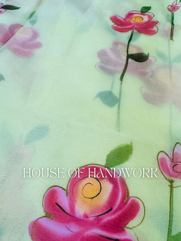 Petal Whisper Handpainted Saree