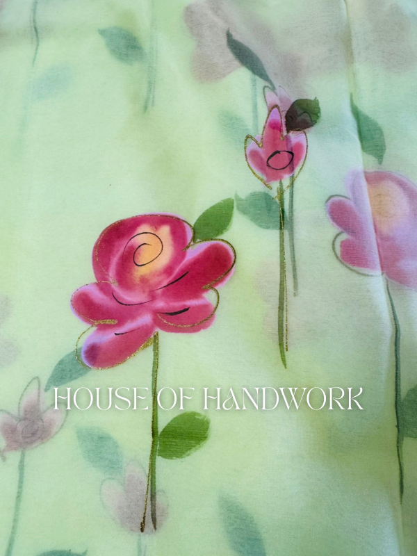 Petal Whisper Handpainted Saree