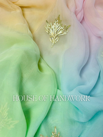 Rainbow Whisper Gota Work Chiffon Saree