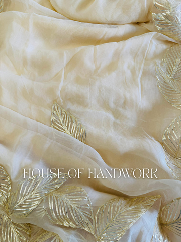 Pearl Elegance Gota Work Chiffon Saree
