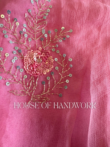 Pink Aura Chiffon Saree