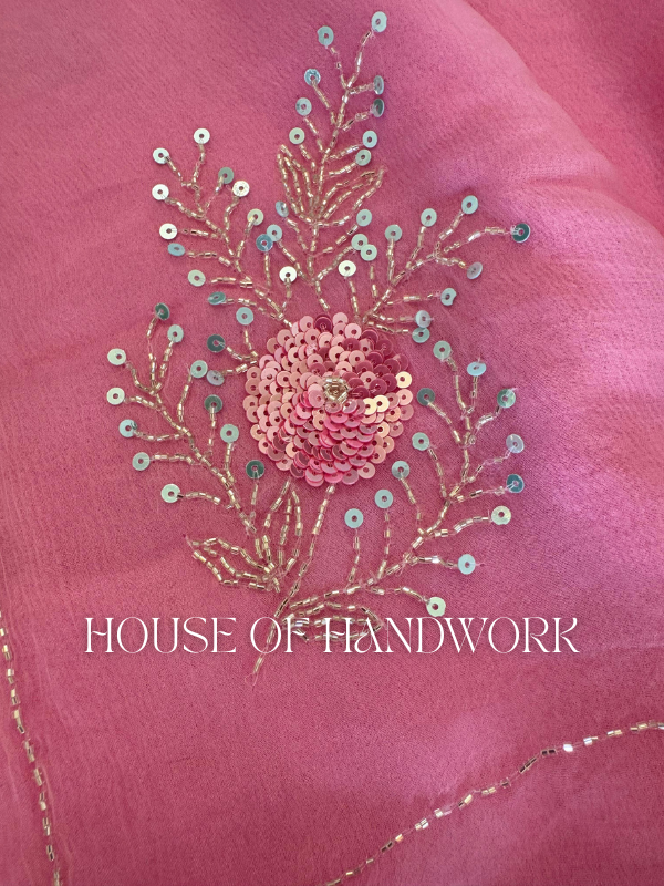 Pink Aura Chiffon Saree