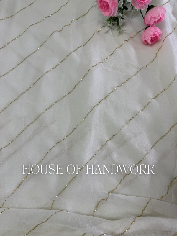 Ivory Glow Handwoven Chiffon Saree