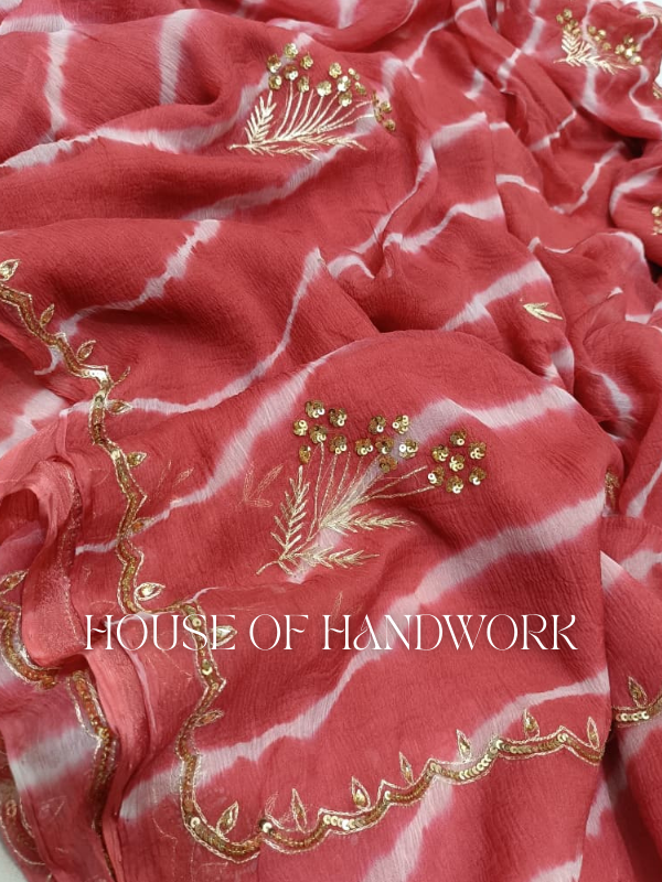 Rustic Glow Gota Patti Sequin Saree